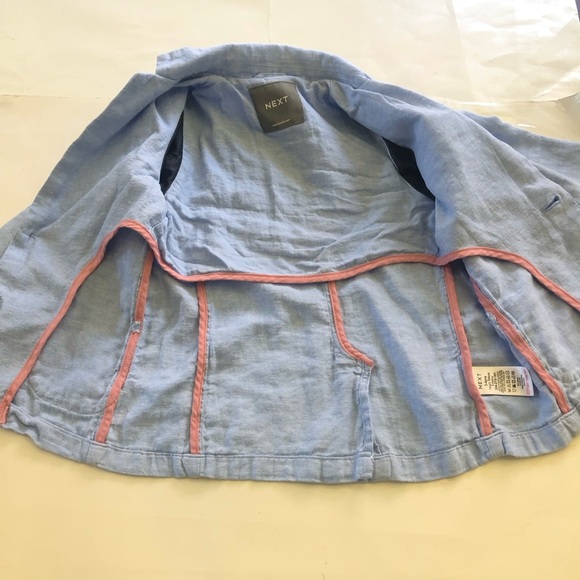 Next Light Blue Little Boys Linen Blend Blazer and Shorts Size 3-4yrs - Picture 10 of 16